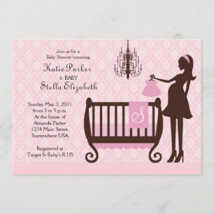 Invitation chic minable de baby shower de lustre