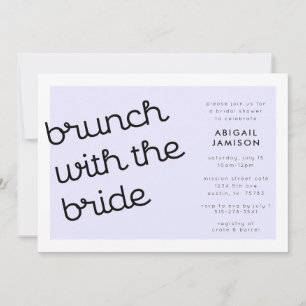 Invitation Chic minimal Lavender Mod Script Bridal Brunch