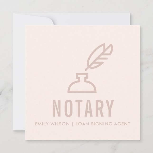INVITATION CHIC MINIMAL ROSE BLEU PIERE NIB INKPOT NOTAIRE (Devant)