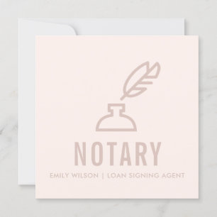 INVITATION CHIC MINIMAL ROSE BLEU PIERE NIB INKPOT NOTAIRE