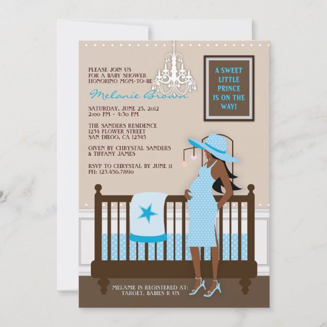 Invitation Chic Modern Mom Baby shower contemporain Invitatio (Devant)