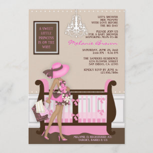 Invitation Chic Modern Mom Baby shower contemporain Invitatio
