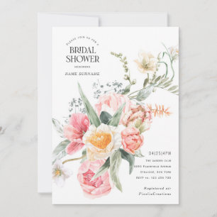 Invitation Chic Moderne Aquarelle Fleurs jardin thème