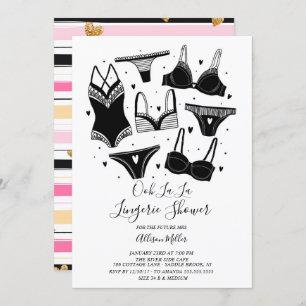Invitation chic moderne de Fête de la mariée de