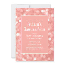 Chic moderne élégant Bokeh Lumières Quinceañera