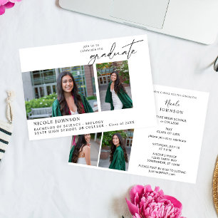 Invitation Chic Multi 5 Photo Graduation Party