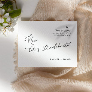 Invitation Chic Nous nous sommes enfuis en voyage de noces Ma