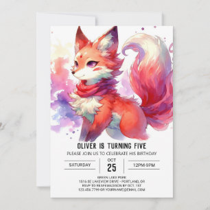 Invitation Chic Online Fox Anniversaire