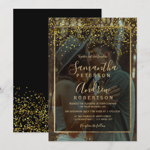 Invitation Chic or confetti typographie photo mariage