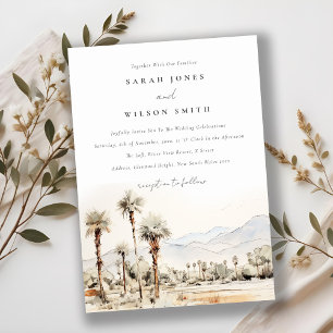 Invitation Chic Palm Springs California Mariage paysager