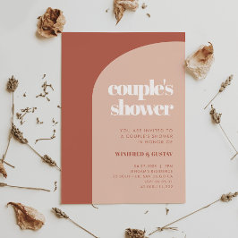 Invitation Chic pêche en terre cuite arche Couple's Douche