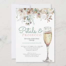 Invitation Chic pétales Turquoises et la Fête des mariées flo
