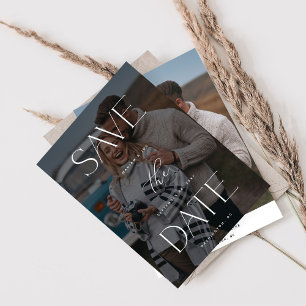 Invitation Chic Photo Grand Enregistrer la date 2