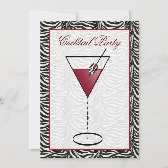 Invitation chic pour une soirée cocktail (Devant)