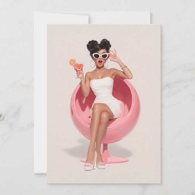 Invitation Chic Retro Glam Vibes (Devant)