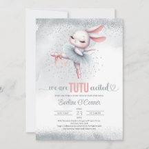 Chic robe de tutu rose et argent ballerine lapin