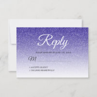 Chic Royal Parties scintillant bleue Ombre RSVP