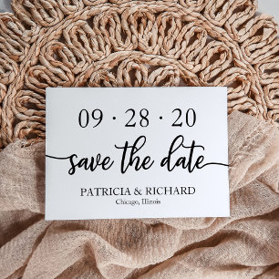 Invitation Chic Script Mariage Noir Et Blanc Enregistrer La D
