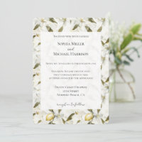 Chic sicilien Citrons d'été Mariage floral