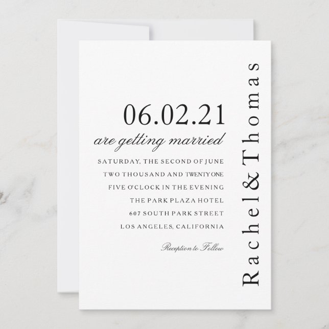 Invitation Chic SideBar (Devant)
