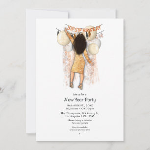 Invitation Chic Sip Sip Hooray fête du Nouvel An