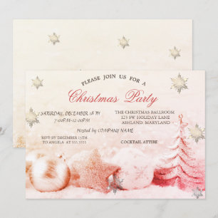 Invitation Chic Snowflakes, Christmas Tree Balls Company