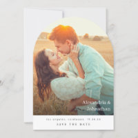 Chic Stylish Photo Enregistrer la date Arc