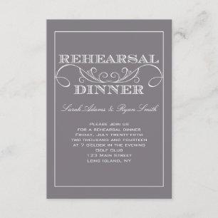 Invitation Chic Swirl Grey Rehearsal
