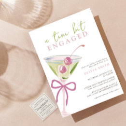 Invitation Chic Tini Bit Engagé Martini Fête des mariées