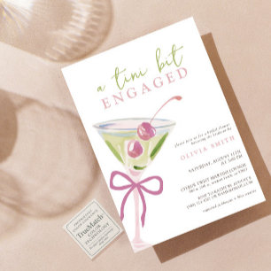 Invitation Chic Tini Bit Engagé Martini Fête des mariées
