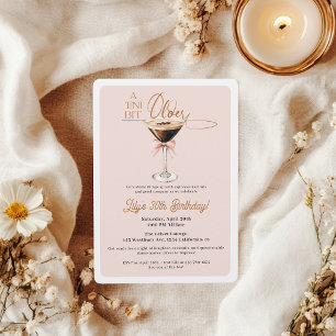 Invitation Chic Tini Bit Older Espresso Martini 30e anniversa