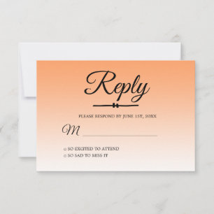 Invitation Chic Tropical Orange Ombre Sweet 16 RSVP