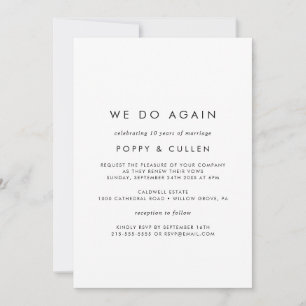 Invitation Chic Typographie Nous Refaisons à Nouveau des Vœux