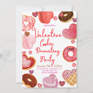 Invitation Chic Valentines Cookie Décoration Party