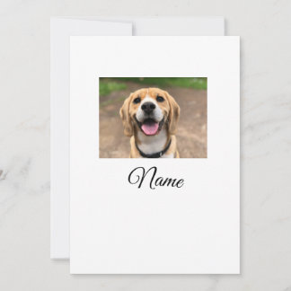 Invitation Chien chat photo ajouter le nom de l'animal de com