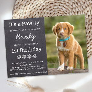 Invitation Chien Chien Chien Chien Anniversaire Fête Photo pe