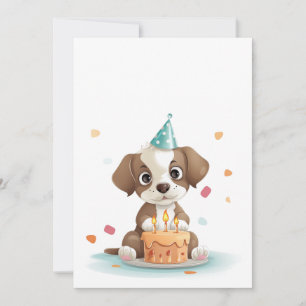 Invitation Chien d'anniversaire