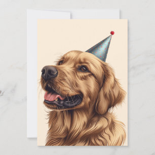 Invitation Chien d'or de l'épreuve d'anniversaire