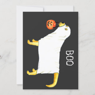 Invitation Chien fantôme d'Halloween Jaune Labrador