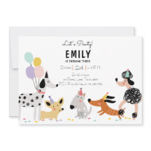 Chien Fête d'anniversaire Chien Chiot Pawty Fille 