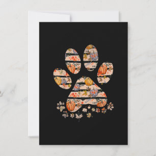 Invitation Chien mignon Citrouille automne automne automne Th