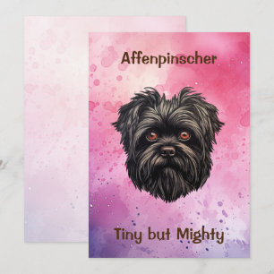 Invitation Chien noir Affenpinscher