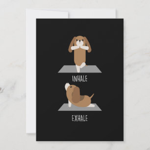 Invitation Chien Yoga Inhale Exhale Chiens de race Propriétai