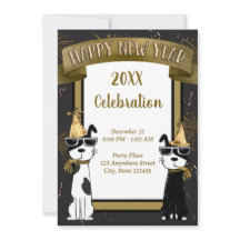 Chiens cools Bonne Année