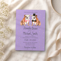 Chiens de mariage Bouledogue Anglais Lilas