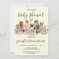 Chiens jaunes Animaux Baby shower de célébration d