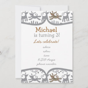 Invitation chiens très heureux avec cadre