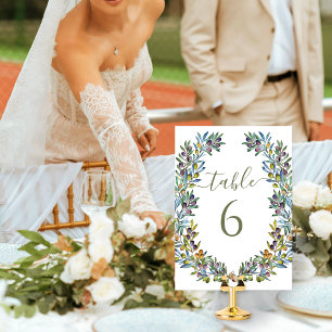 Invitation Chiffres de la table de mariage de la couronne des