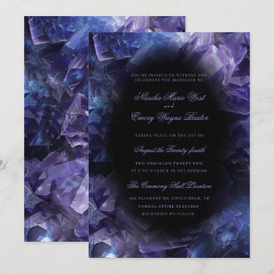 Invitation Chiffres de sorcière Boho pourpre foncé Mariage no