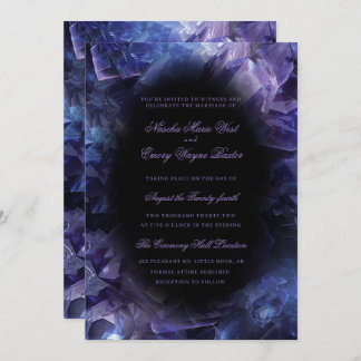 Invitation Chiffres de sorcière Boho pourpre foncé Mariage no